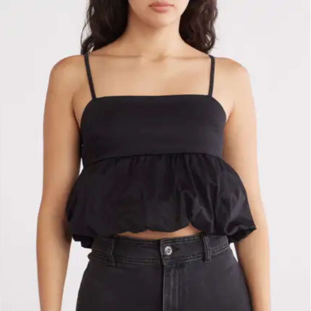 NWT Abound Bubble Peplum Crop Top